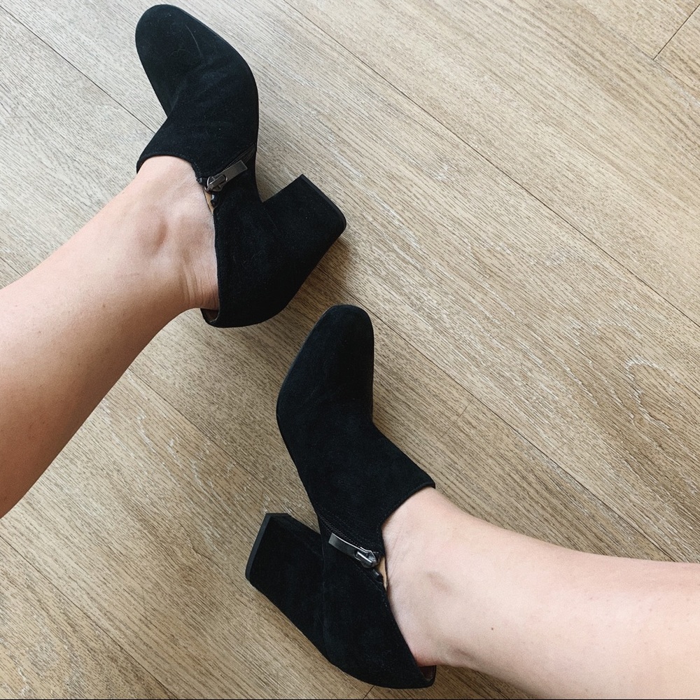 Black heels, ankle boots